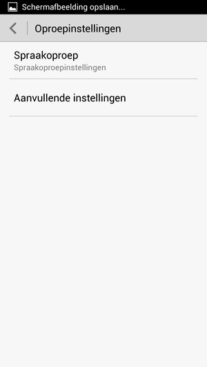 Selecteer Spraakoproep