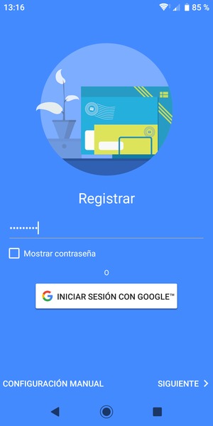 Introduzca su contraseña de Gmail y seleccione SIGUIENTE