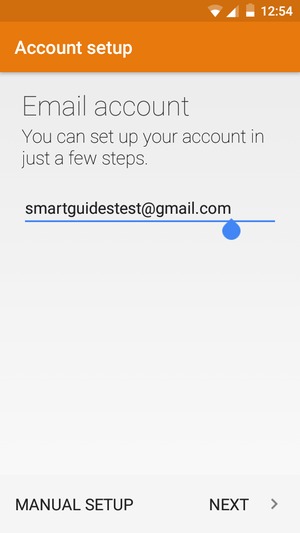 Enter your Gmail or Hotmail address and select NEXT