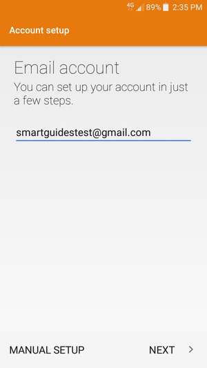 Enter your Gmail or Hotmail address and select NEXT