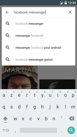 Saisissez le nom de l'appli et sélectionnez Rechercher