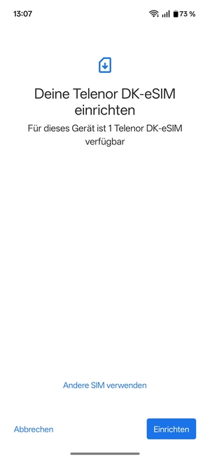 Wählen Sie Einrichten