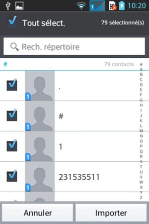 Sélectionnez Importer