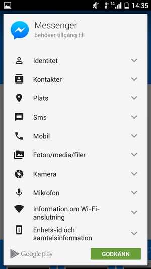 Välj GODKÄNN