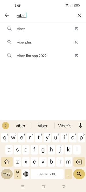 Enter the app name and select Search