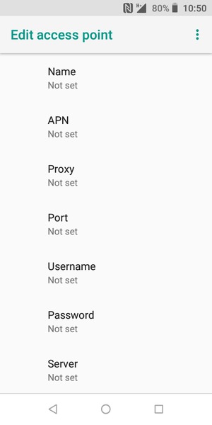 Enter MMS information