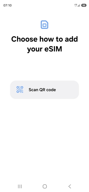 Select Scan QR code