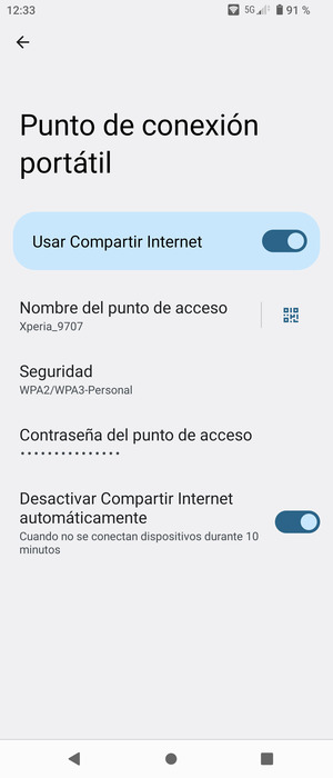 El teléfono ha sido configurado para su uso como módem