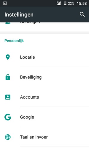 Scroll naar en selecteer Beveiliging
