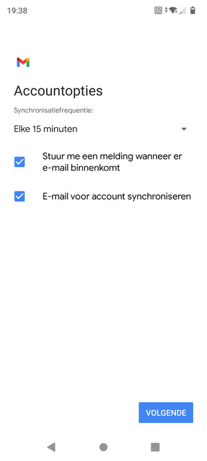 Selecteer VOLGENDE
