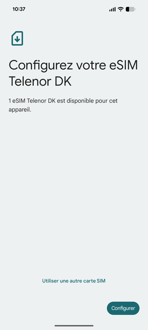 Sélectionnez Configurer