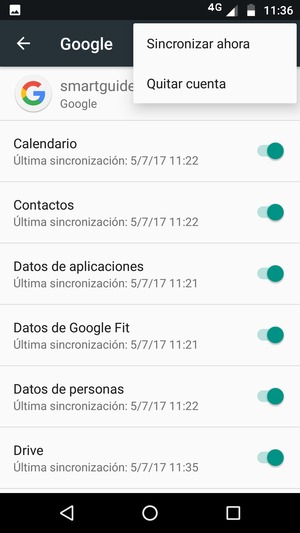 Seleccione Sincronizar ahora