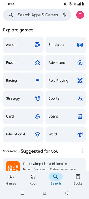 Select the Search bar