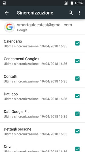 Seleziona il tasto Menu