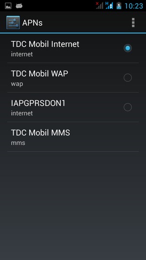 Select the Menu button