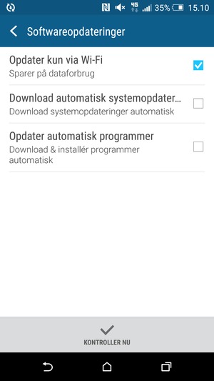 Vælg KONTROLLER NU