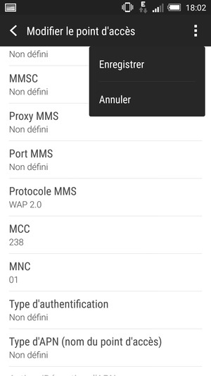 Sélectionnez le bouton du Menu puis Enregistrer
