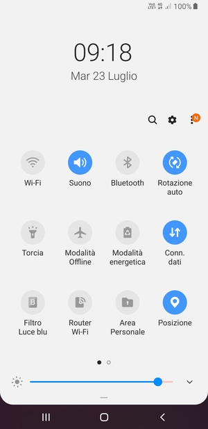 Seleziona il tasto v