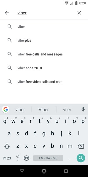 Enter the app name and select Search