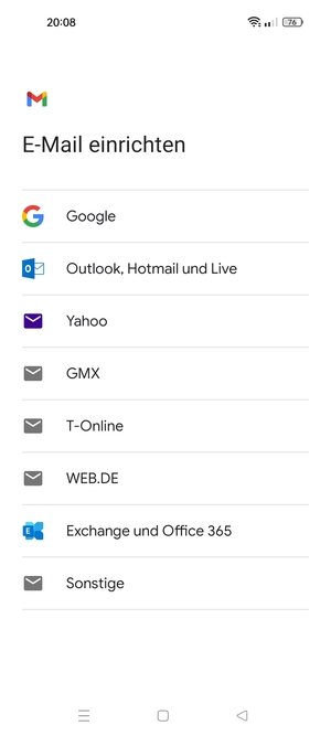 Wählen Sie Sonstige