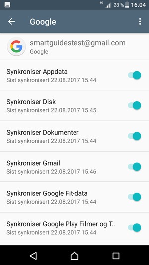 Velg menyknappen