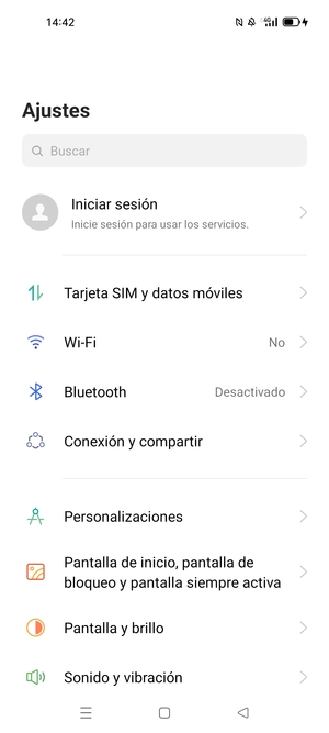 Seleccione Tarjeta SIM y datos móviles