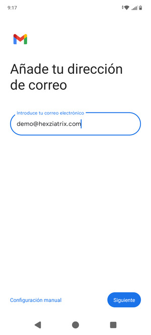 Introduzca su Dirección de correo electrónico y seleccione Siguiente