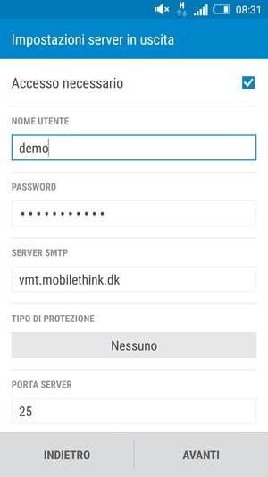 Deseleziona la casella di controllo Accesso necessario