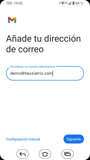 Introduzca su Dirección de correo electrónico y seleccione Siguiente