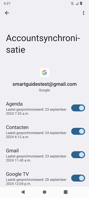Selecteer de Menu-knop
