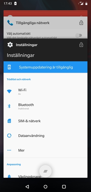 Tryck på ikonen Radera för att stänga alla appar som körs
