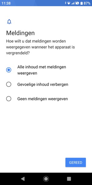 Selecteer uw voorkeursoptie en selecteer GEREED