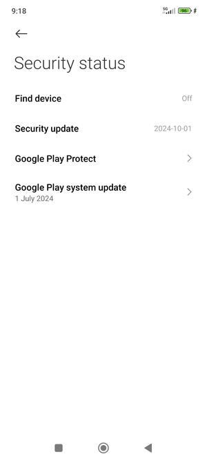 Select Google Play system update