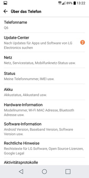 Wählen Sie Update-Center