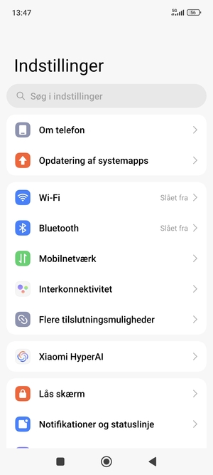 Vælg Mobilnetværk