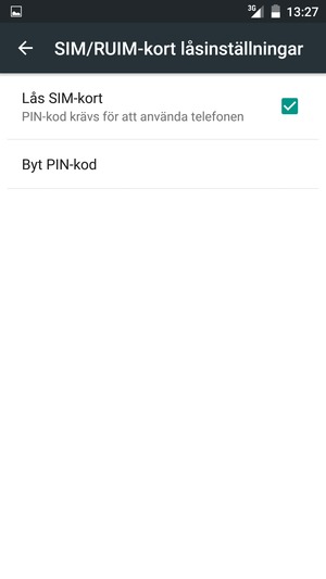Välj Byt PIN-kod