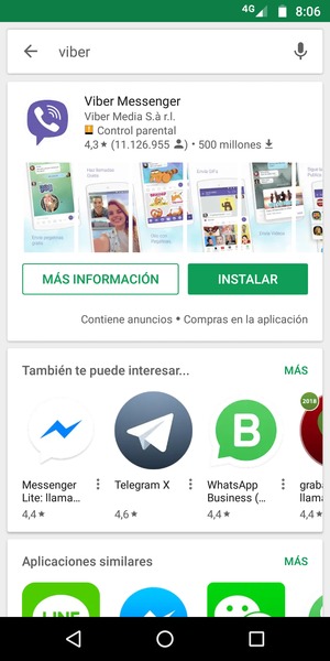 Seleccione la aplicación