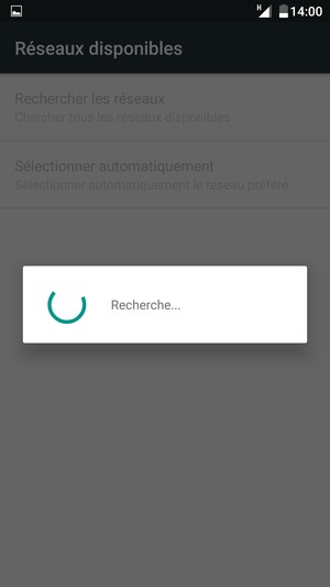 Veuillez attendre la fin de la recherche
