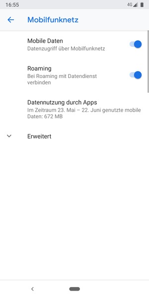 Schalten Sie Roaming an oder aus