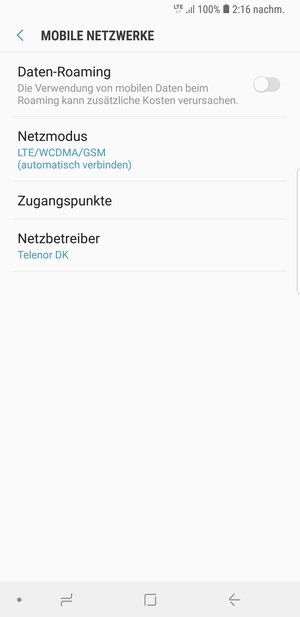 Um das Netzwerk zu wechseln, falls Probleme auftreten, wählen Sie Netzbetreiber