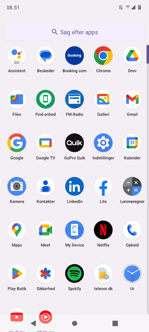 Vælg Indstillinger