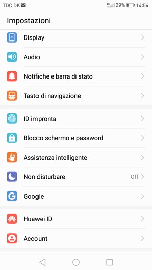 Per attivare il blocco dello schermo, vai al menu Impostazioni e seleziona Blocco schermo e password
