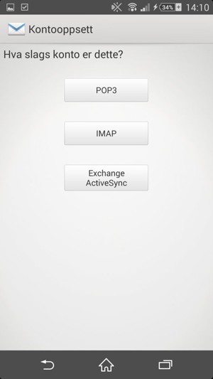 Velg Exchange ActiveSync