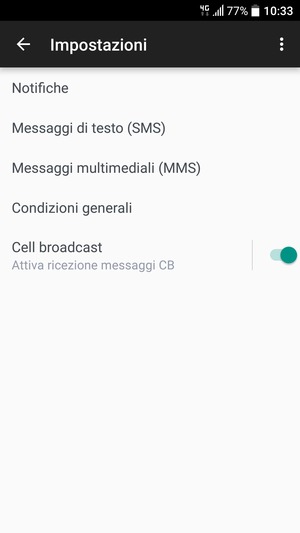 Seleziona Messaggi di testo (SMS)