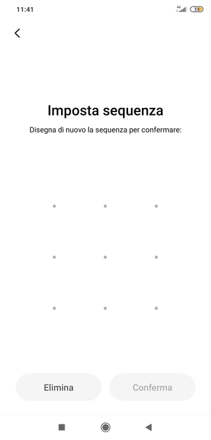 Disegna nuovamente la sequenza di sblocco