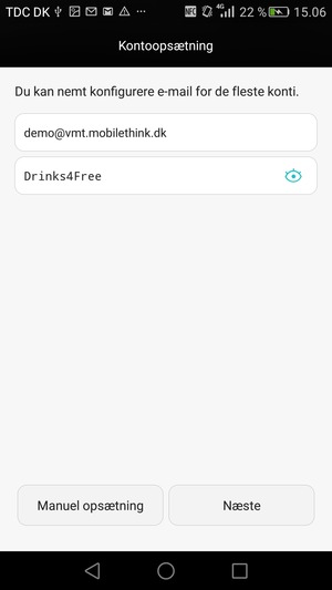 Indtast din e-mailadresse og adgangskode. Vælg Næste