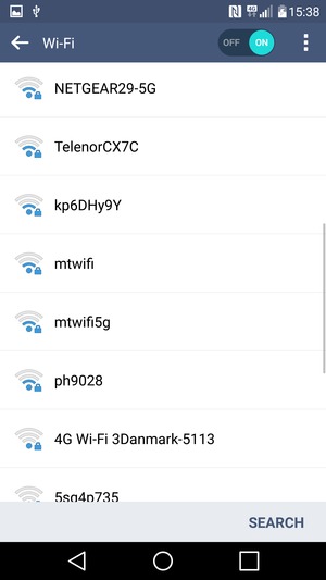 Select the wireless network you want to connect to