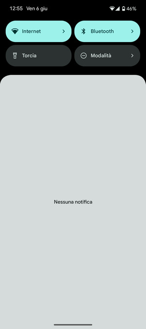 Scorri nuovamente verso il basso il menu in alto
