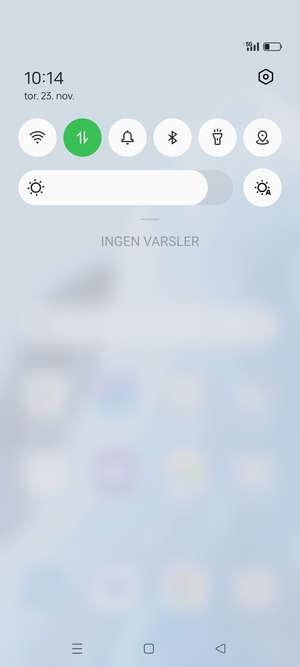 Dra ned toppmenyen igjen