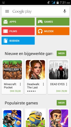Selecteer de zoekbalk